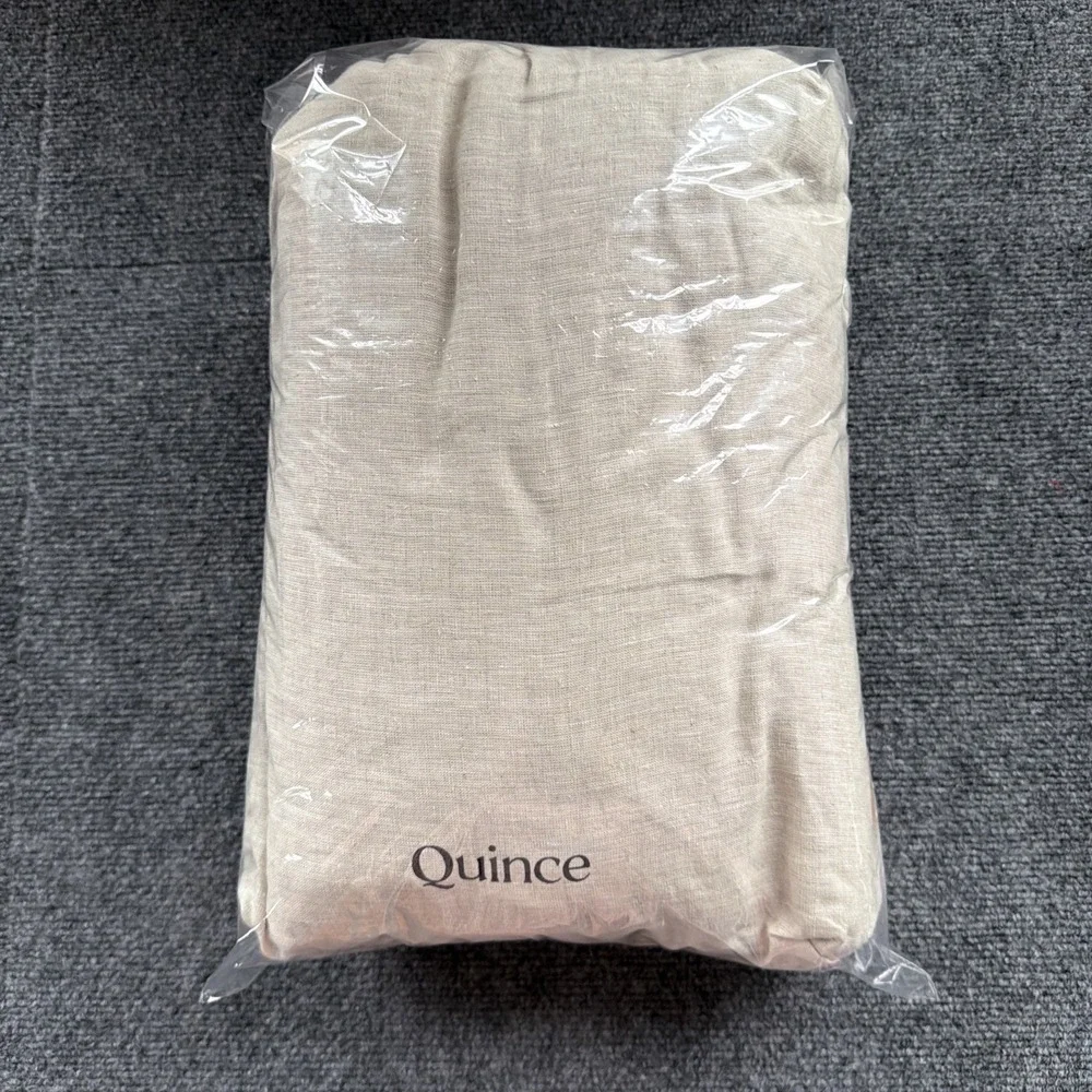 Quince European Linen Duvet Cover Set King/CK Sand Woven From 100% Flax. NWOT